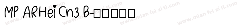 MP ARHeiCn3 B字体转换